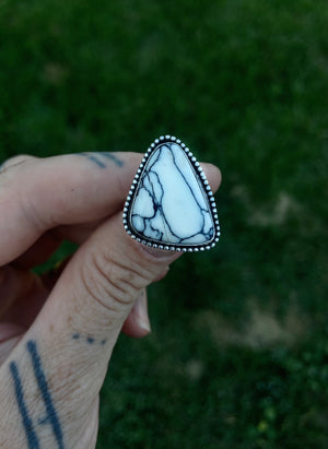White Buffalo Ring - Size 6.5
